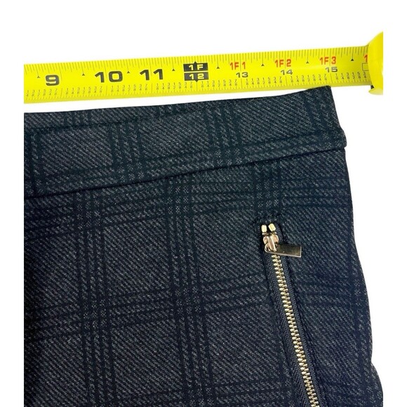 Ann Taylor Cropped Leggings Multicolor Plaid Pockets Size 6 Small Flaw on Length - Picture 11 of 16